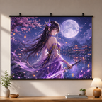 Custom Anime Wall Scroll  Cartoon Poster Print Hanging Banner