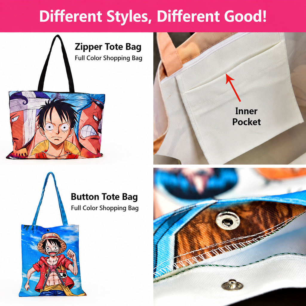 Custom Anime Canvas Tote Bag